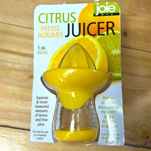 Joie Citrus Juicer and Lemon Print Glass Set, NWT - Picture 4 of 5